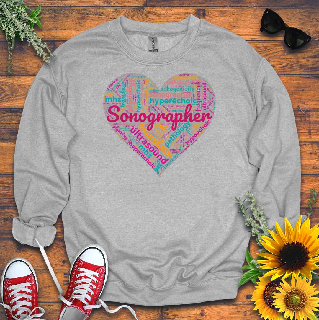 "Vibrant Sonographer Heart" Sweatshirt