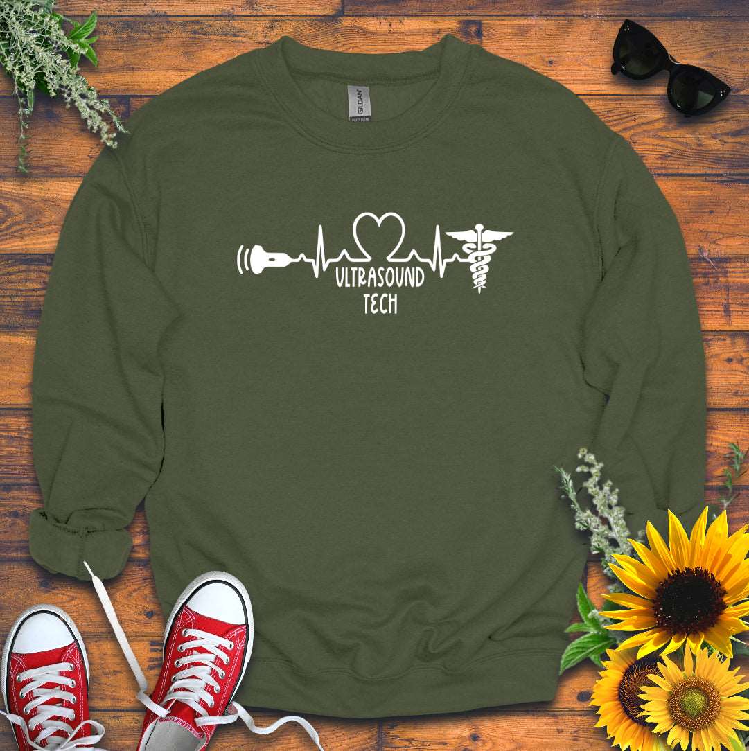 "Ultrasound Tech Heart-Beat" Sweatshirt