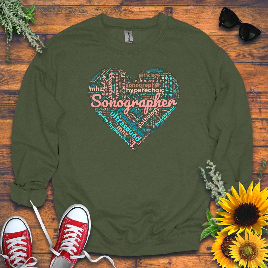 "Pastel Sonographer Heart" Sweatshirt