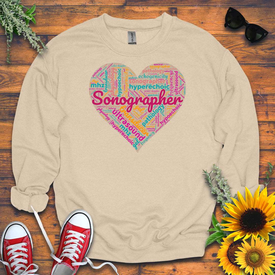 "Vibrant Sonographer Heart" Sweatshirt