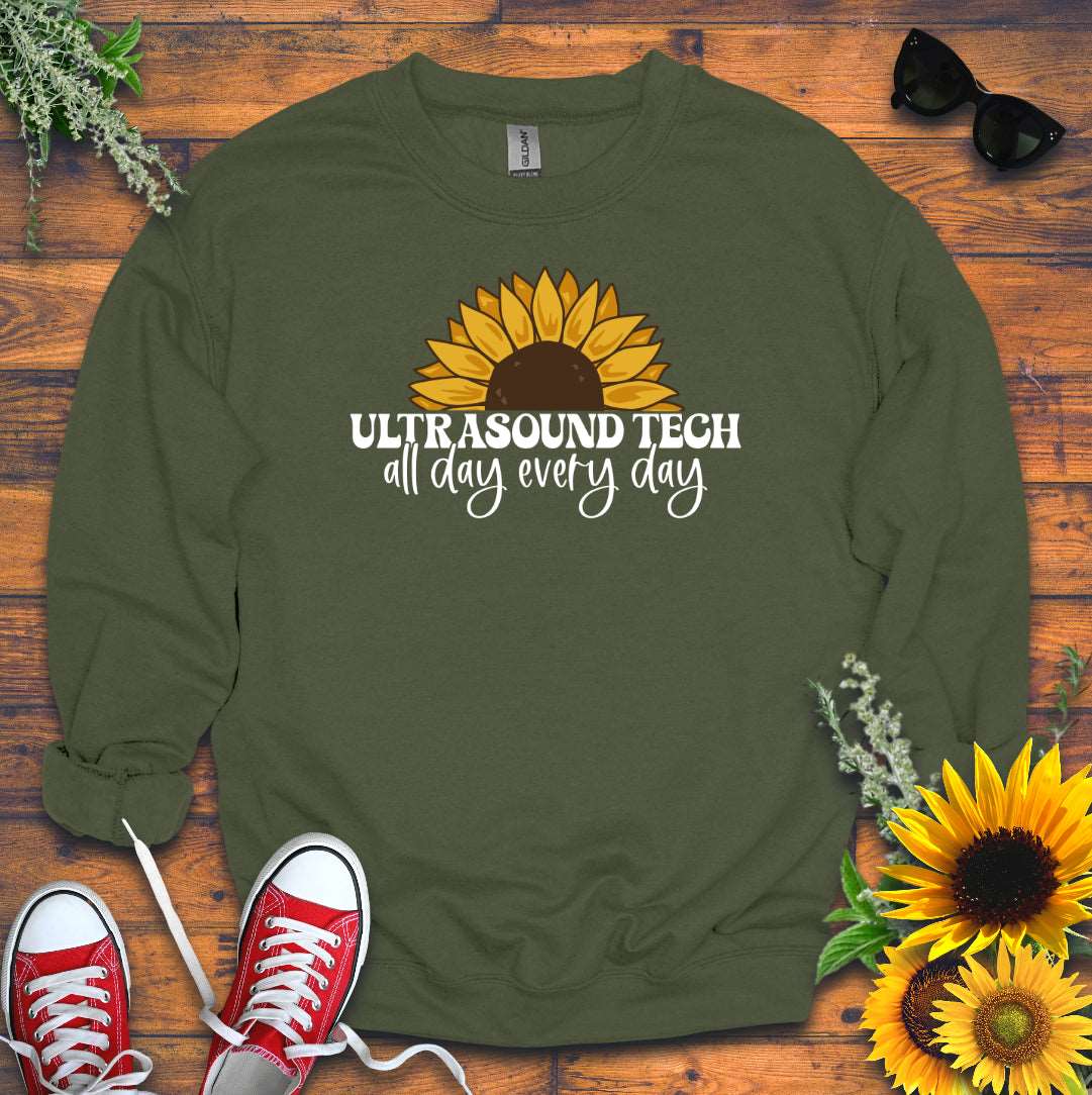 "Ultrasound Tech Sunflower" 🌻 Sweatshirt