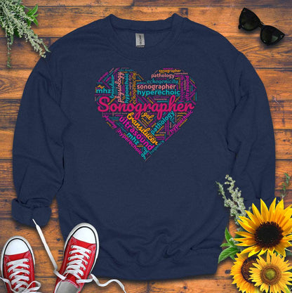 "Vibrant Sonographer Heart" Sweatshirt