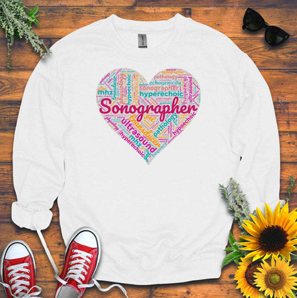 "Vibrant Sonographer Heart" Sweatshirt