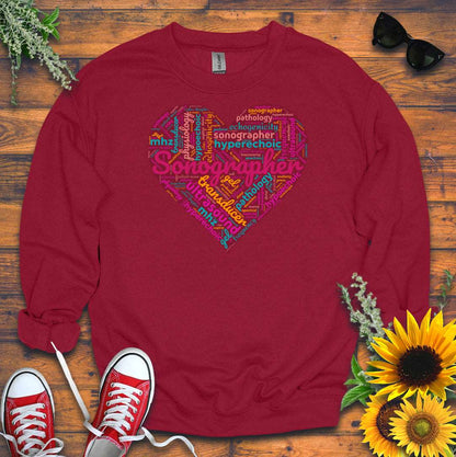 "Vibrant Sonographer Heart" Sweatshirt