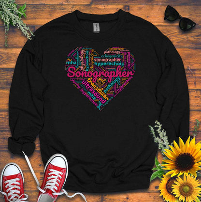 "Vibrant Sonographer Heart" Sweatshirt