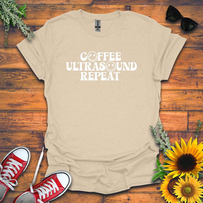 "Coffee, Ultrasound, Repeat" T-shirt