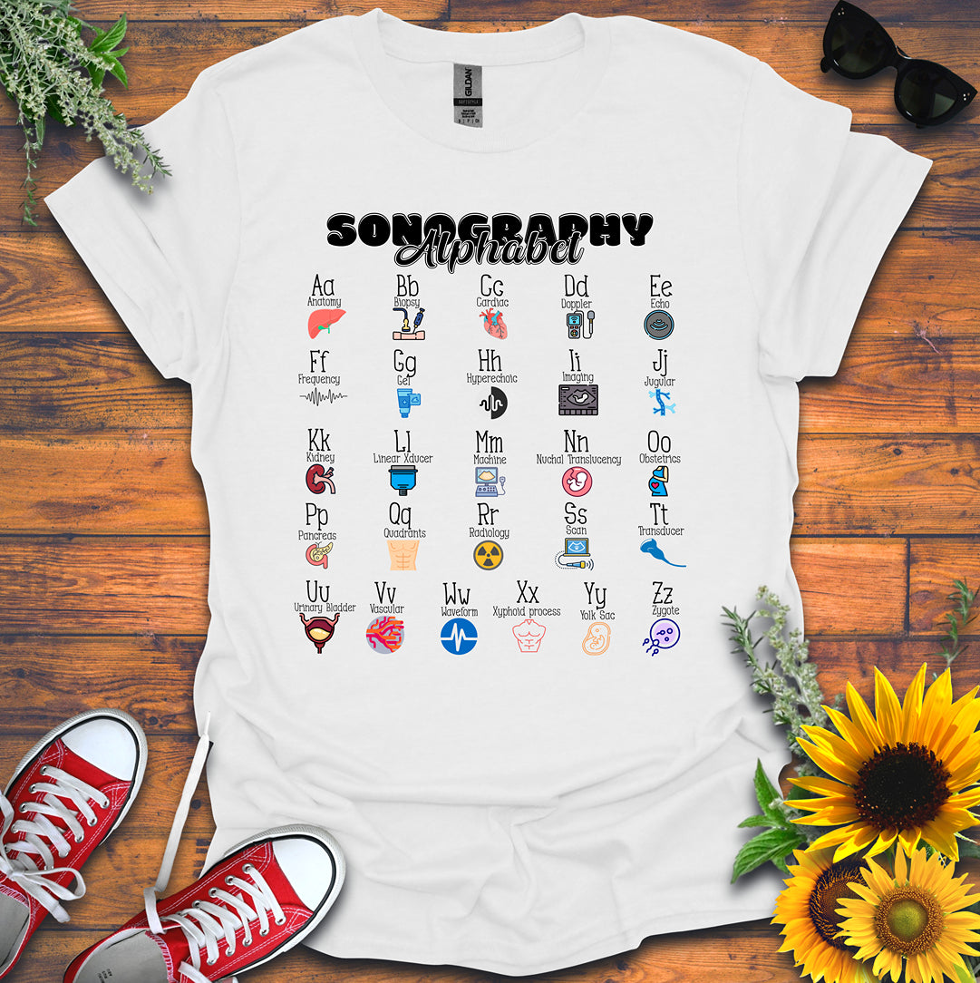 "Sonography Alphabet" T-Shirt