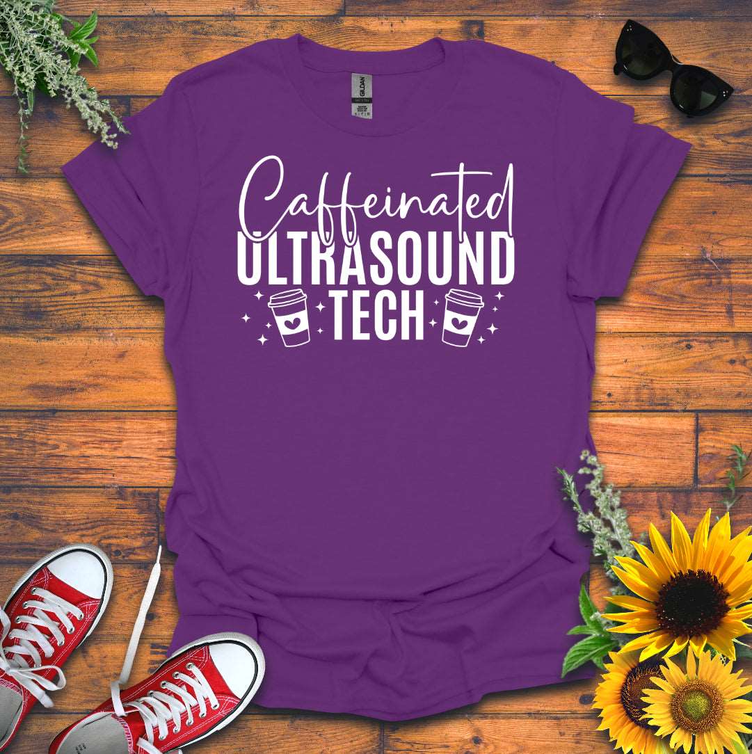 "Caffeinated Ultrasound Tech ☕" T-Shirt