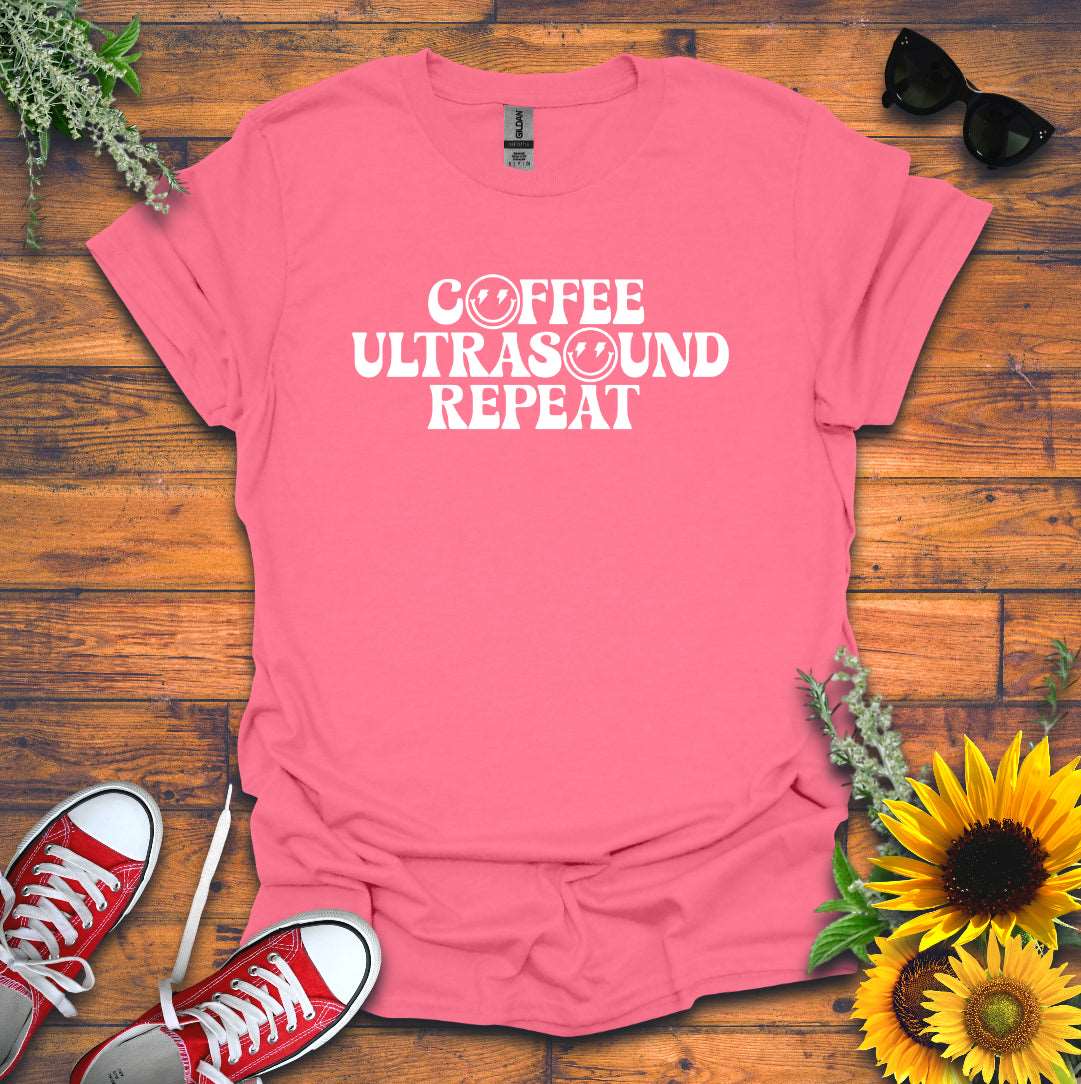 "Coffee, Ultrasound, Repeat" T-shirt