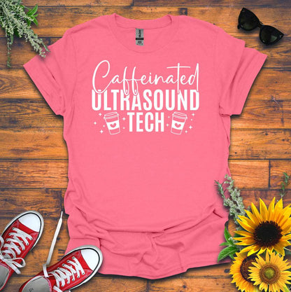 "Caffeinated Ultrasound Tech ☕" T-Shirt