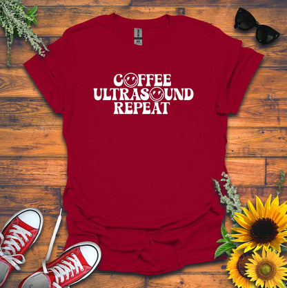 "Coffee, Ultrasound, Repeat" T-shirt