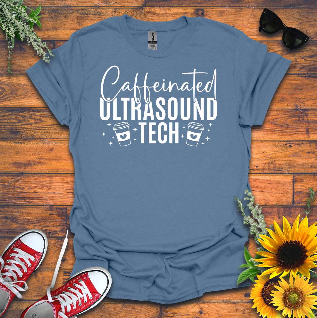 "Caffeinated Ultrasound Tech ☕" T-Shirt