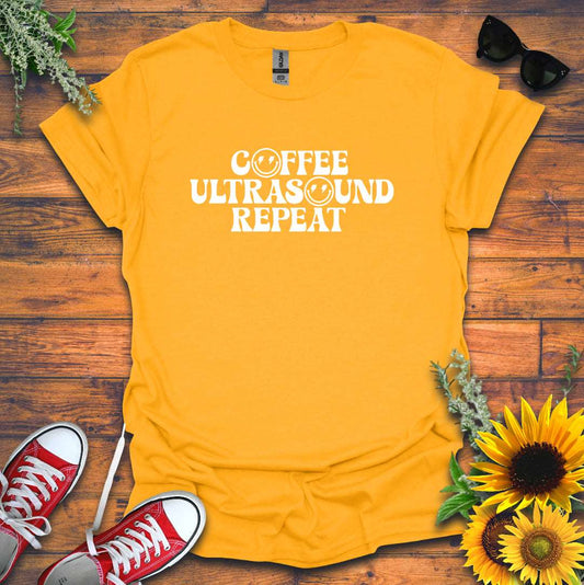 "Coffee, Ultrasound, Repeat" T-shirt