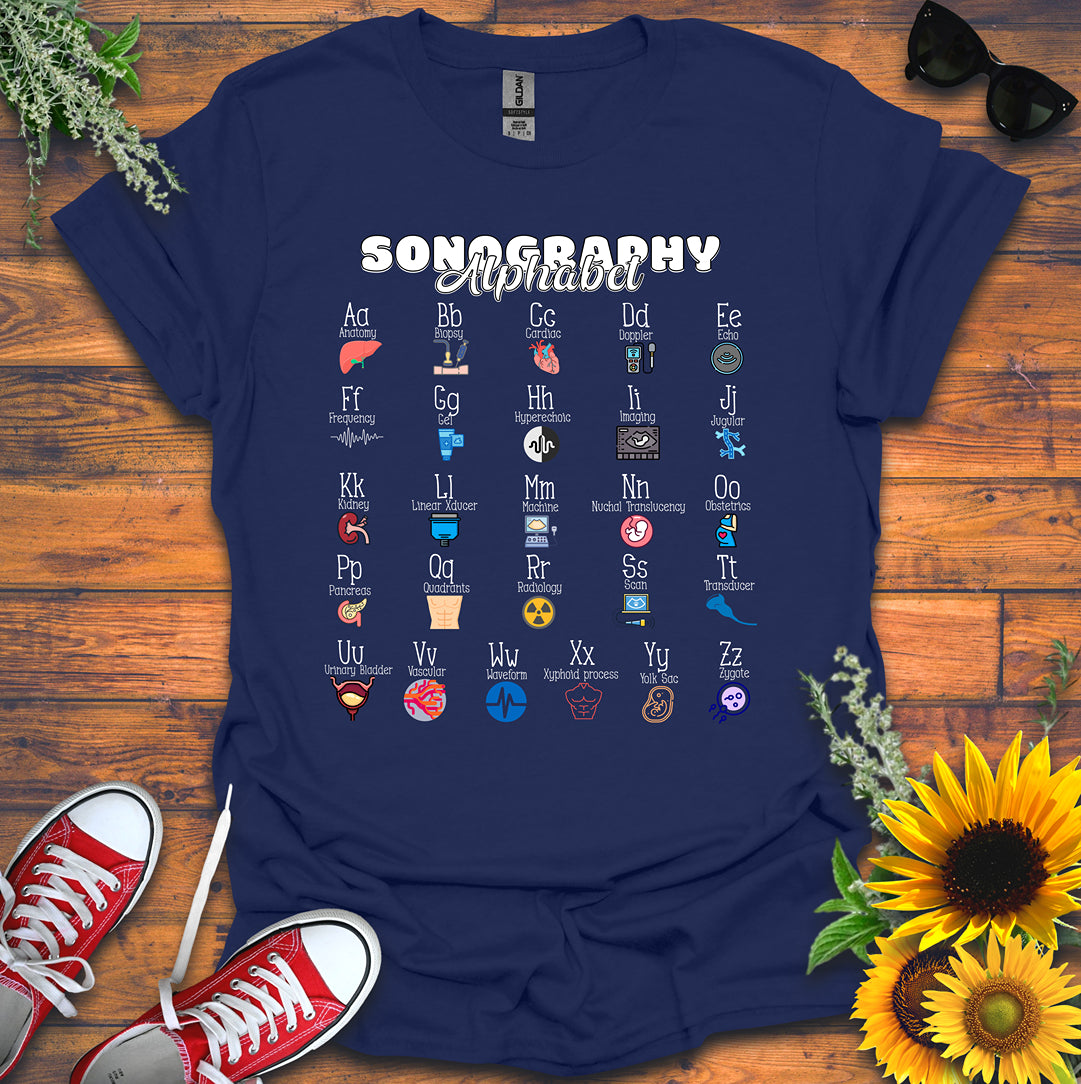 "Sonography Alphabet" T-Shirt