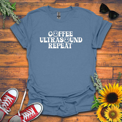 "Coffee, Ultrasound, Repeat" T-shirt