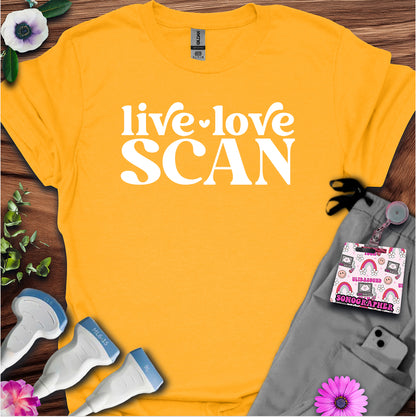 "Live, Love, Scan" T-shirt