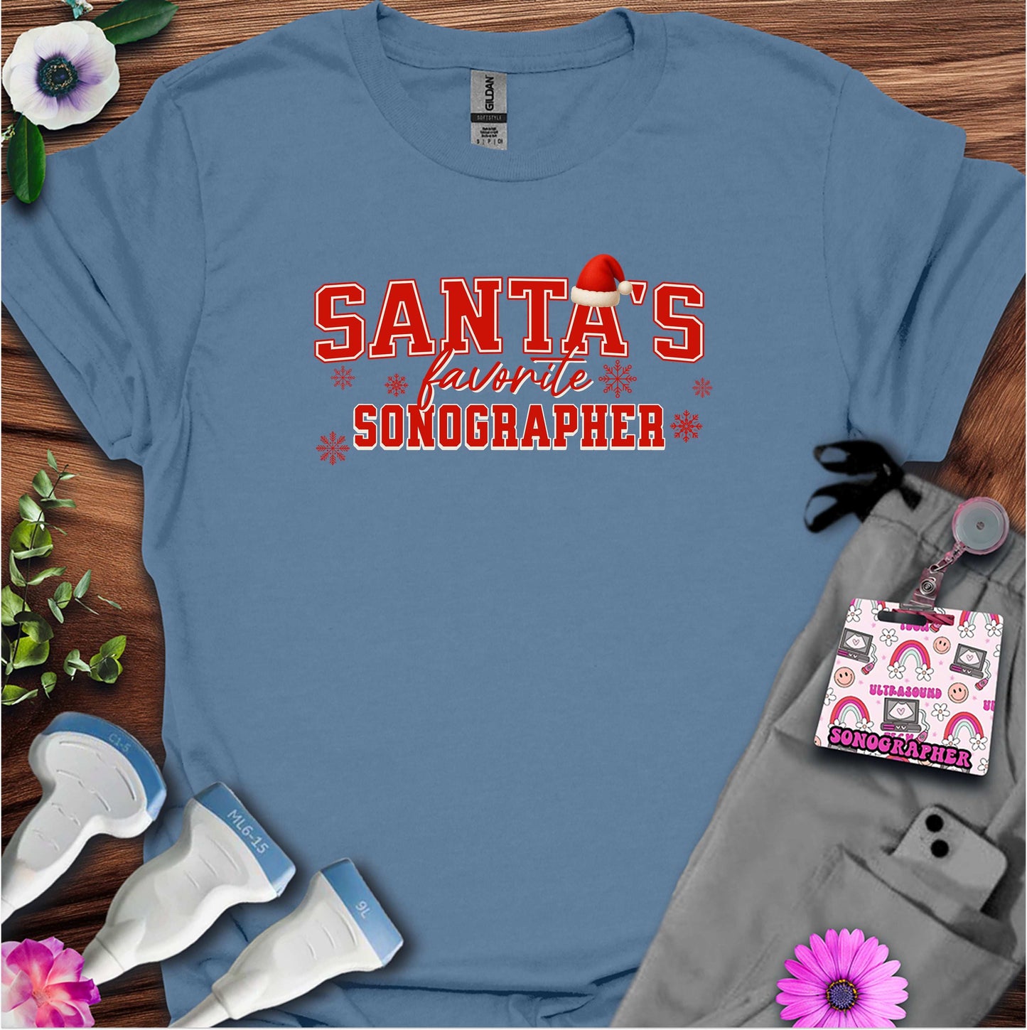 "Santa's Favorite Sonographer" T-shirt