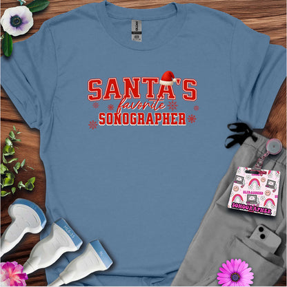 "Santa's Favorite Sonographer" T-shirt