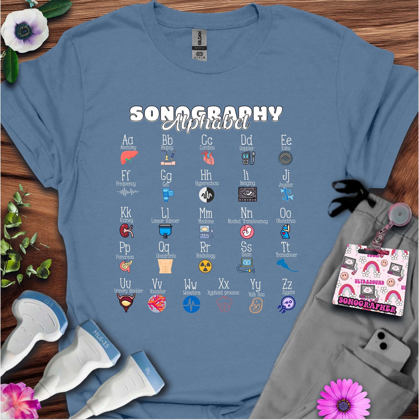 "Sonography Alphabet" T-Shirt
