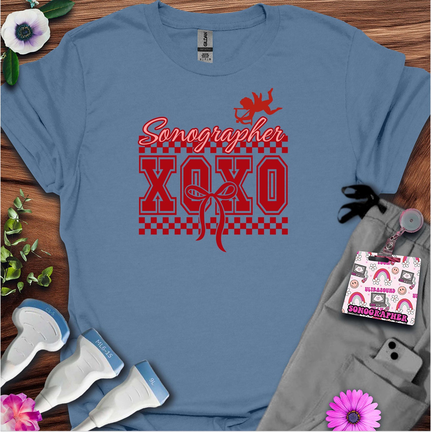 XOXO Sonography T-Shirt — Ultrasound Tech Valentine's Day Tee