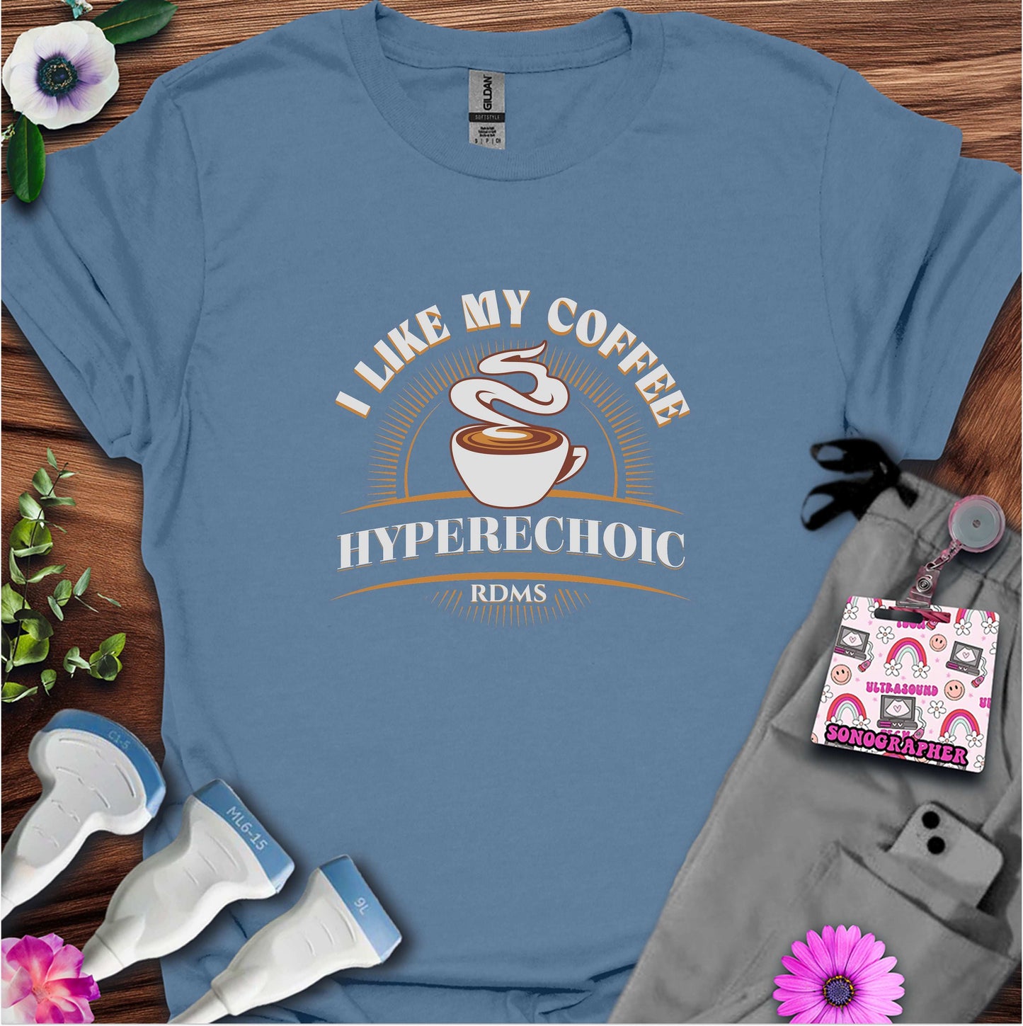 "I Like my coffee Hyperechoic" T-shirt