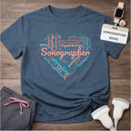 "Pastel Sonographer Heart"  T-Shirt