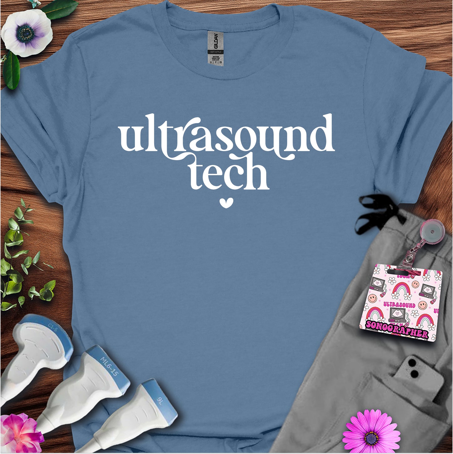 "Ultrasound Tech Heart" T-Shirt