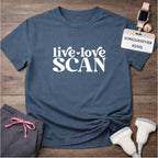 "Live, Love, Scan" T-shirt