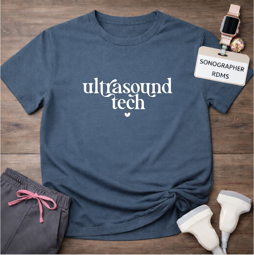 "Ultrasound Tech Heart" T-Shirt