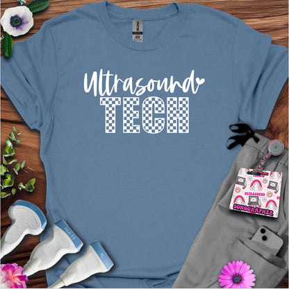"Checkered Ultrasound Tech" T-shirt
