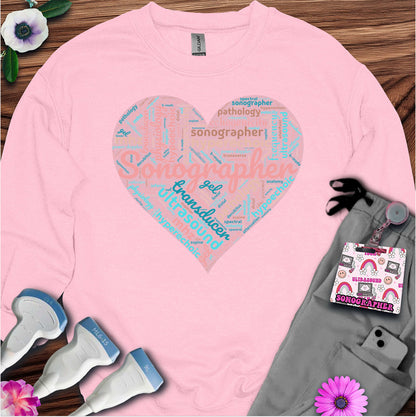 "Pastel Sonographer Heart" Sweatshirt