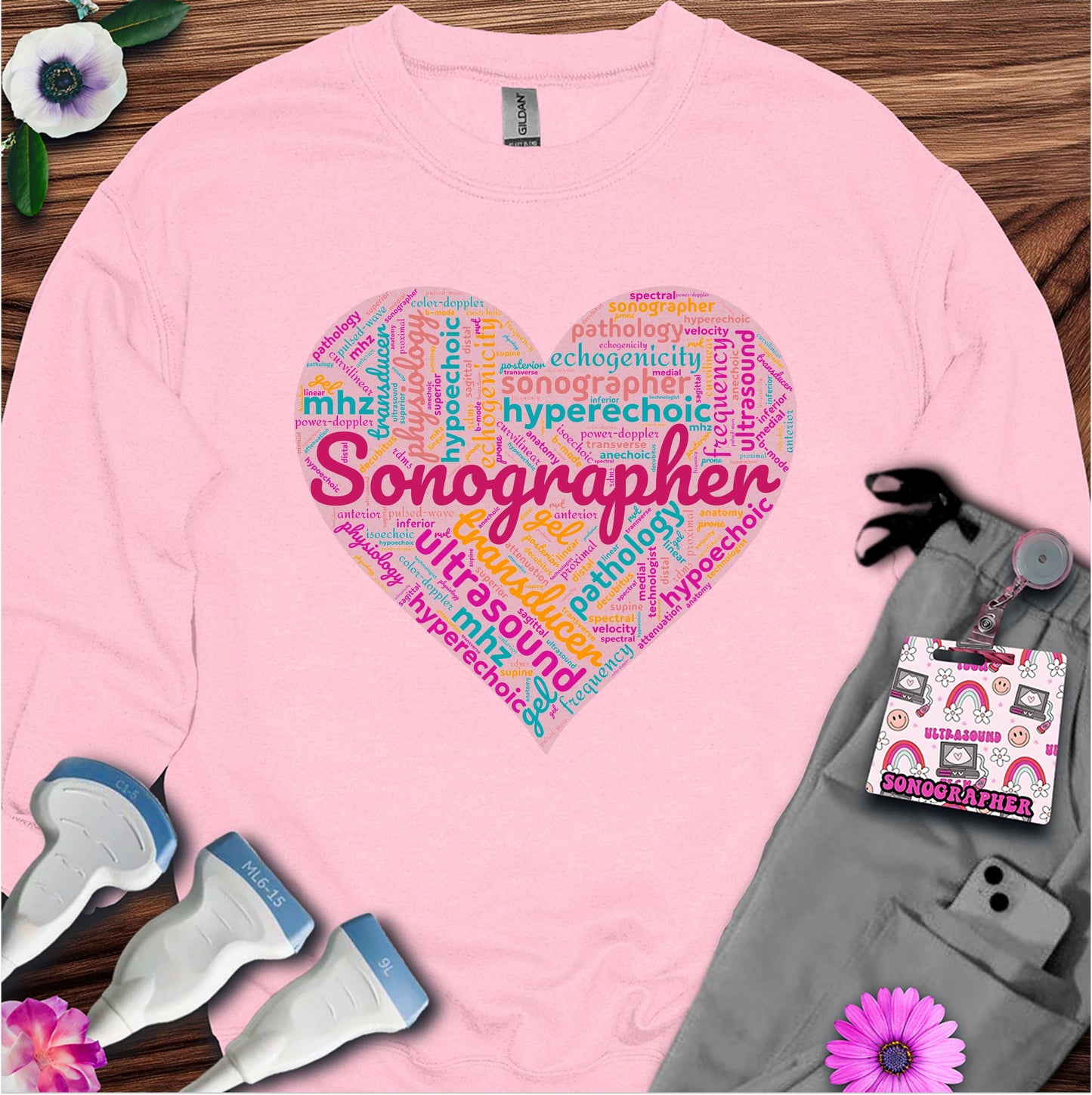 "Vibrant Sonographer Heart" Sweatshirt