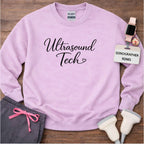 US Tech Elegant Script Heart Sweatshirt