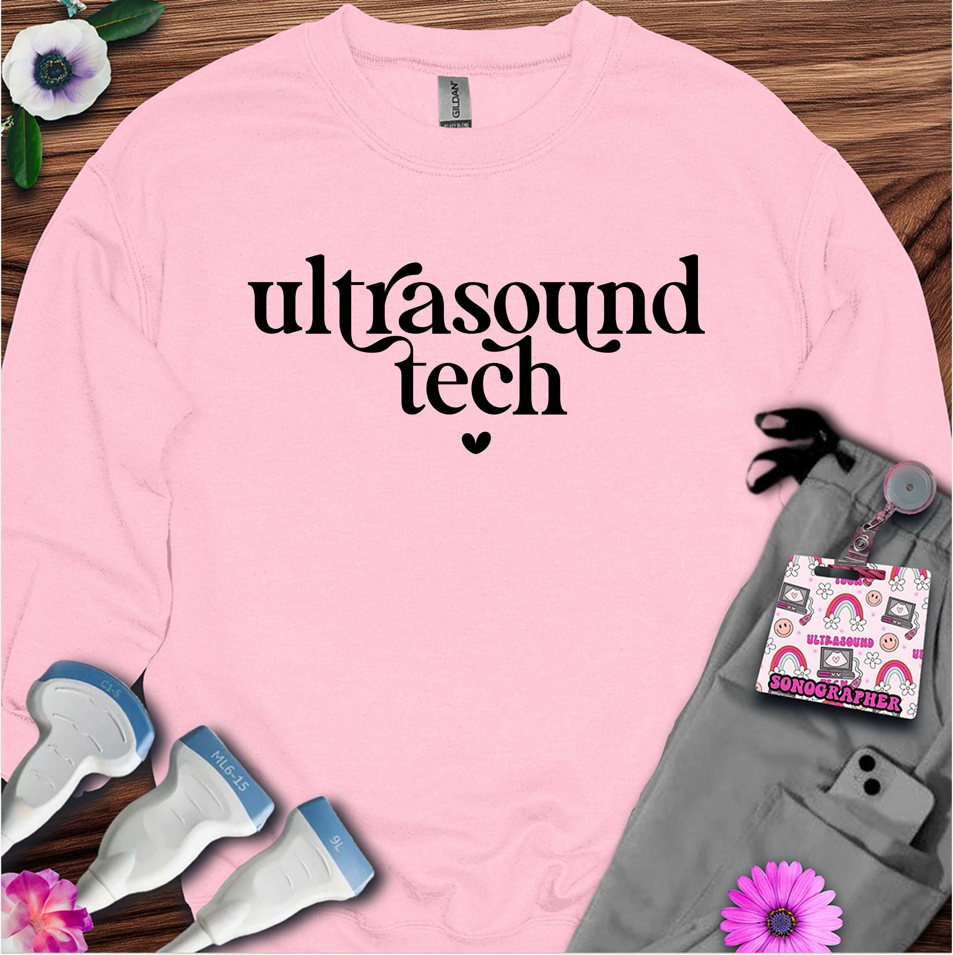 "Ultrasound Tech Heart" Sweatshirt