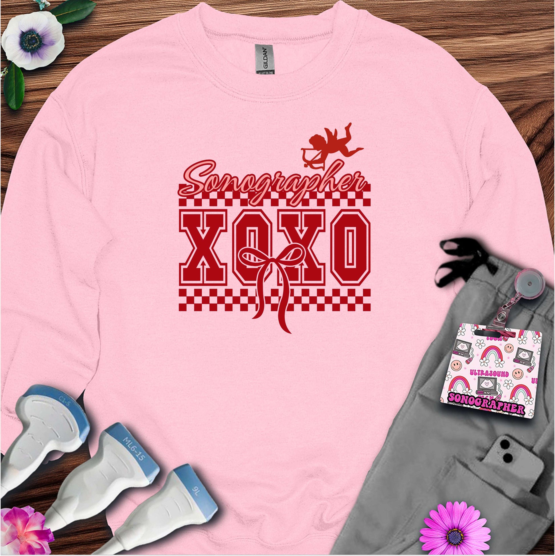 XOXO Sonography Sweatshirt — Ultrasound Tech Valentine's Day Sweatshirt