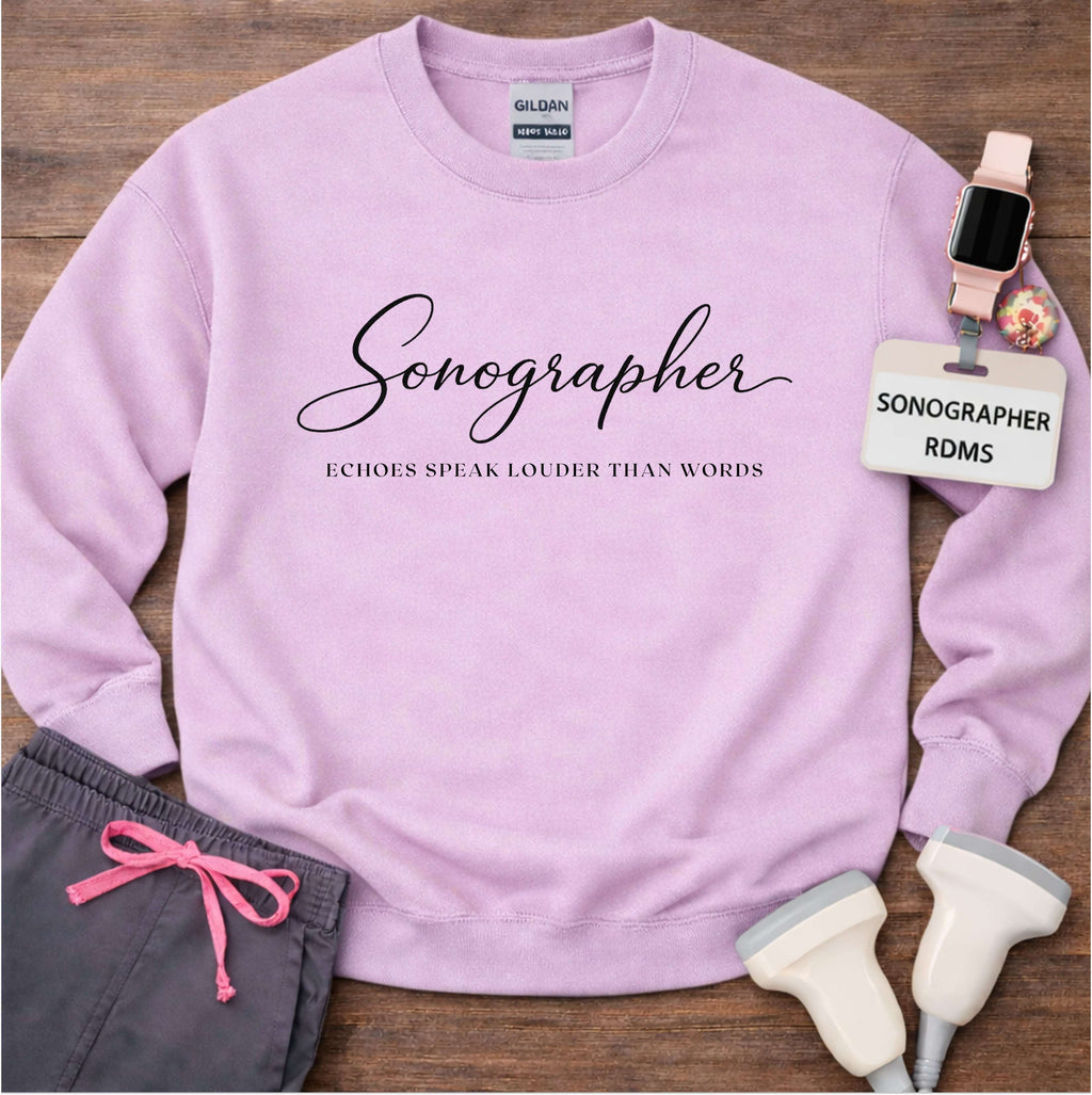 Echoes Speak Elegant Script Sweatshirt