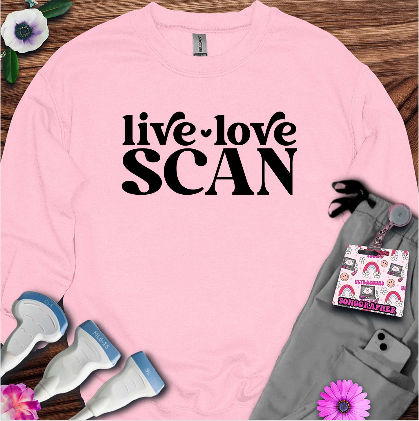 "Live, Love, Scan" Sweatshirt