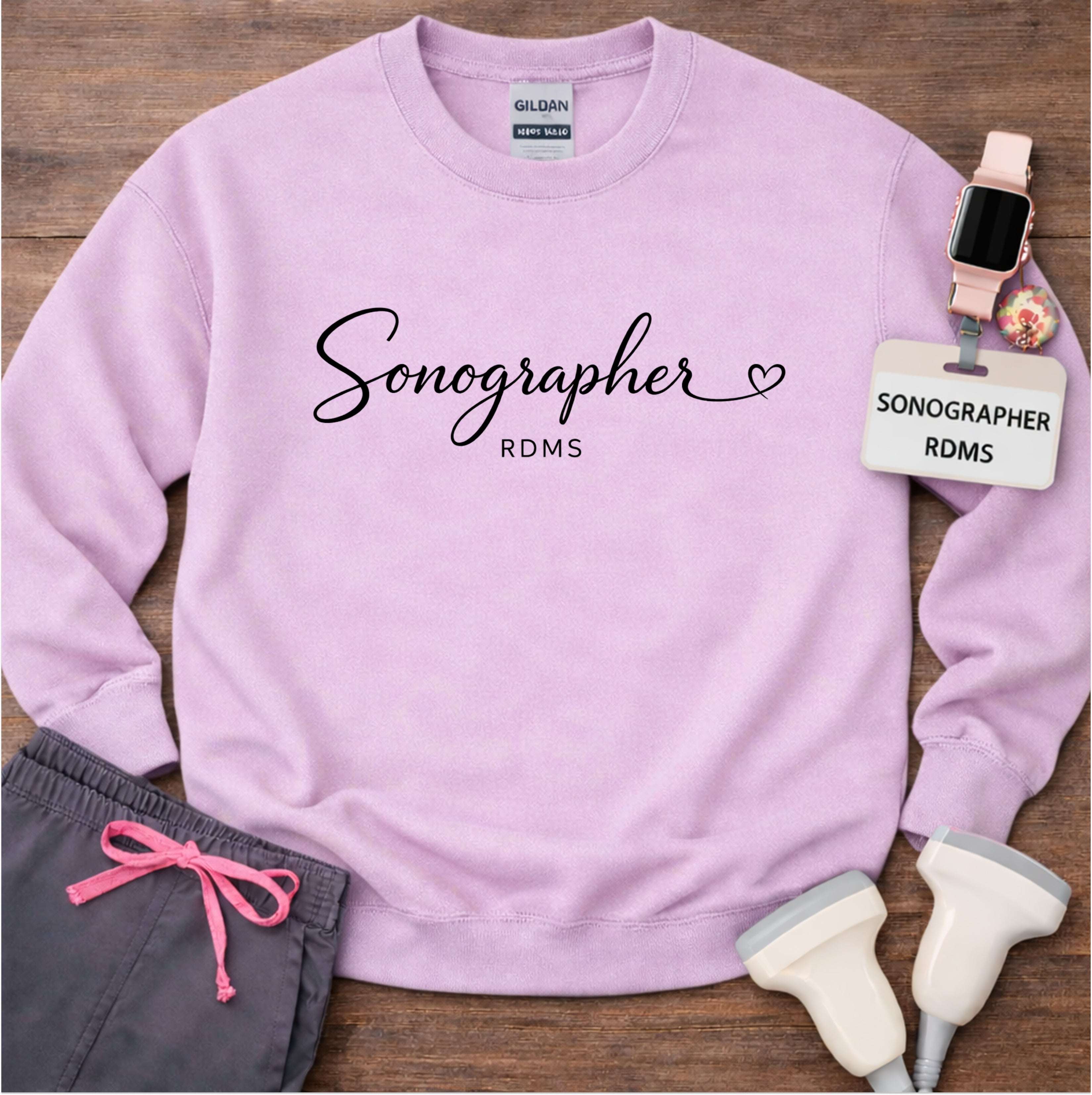 Sonographer Elegant Script Sweatshirt