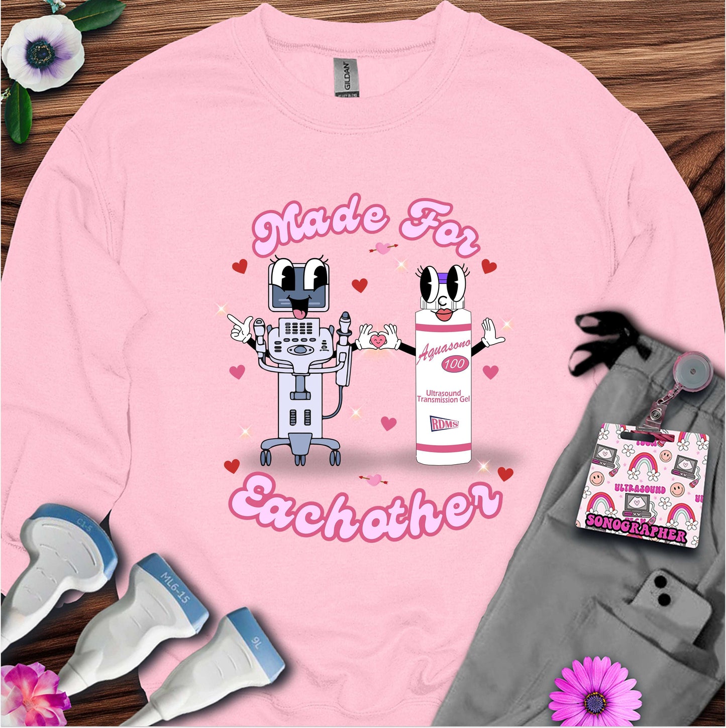 Made For Eachother Sonography Sweatshirt — Ultrasound Tech Valentine's Day Sweatshirt