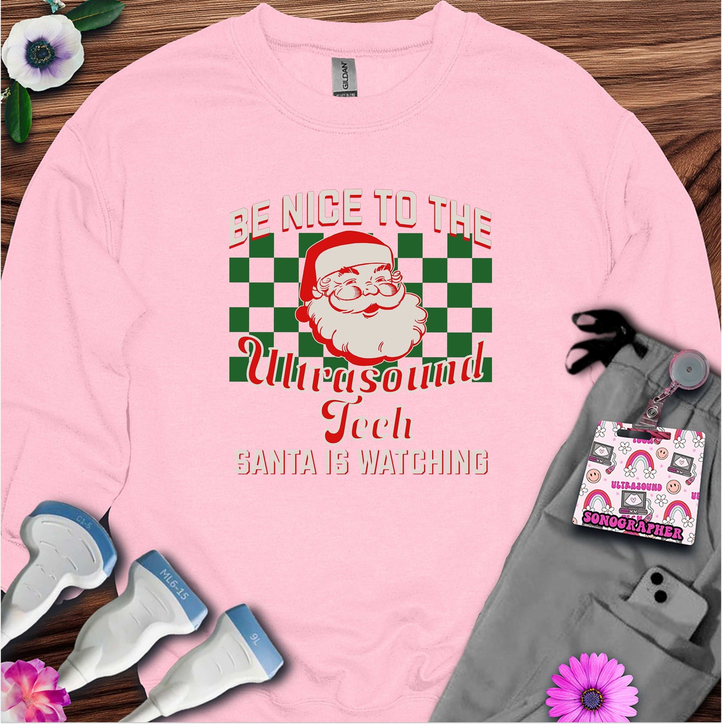 "Santa is Watching Ultrasound Tech" Sweatshirt