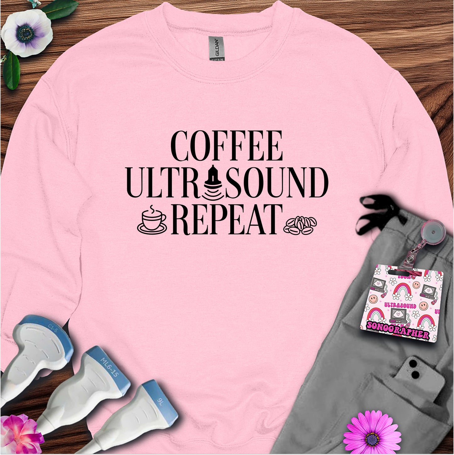 "Coffee Ultrasound Repeat ☕" Sweatshirt