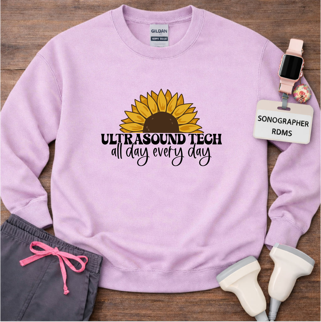 "Ultrasound Tech Sunflower" 🌻 Sweatshirt