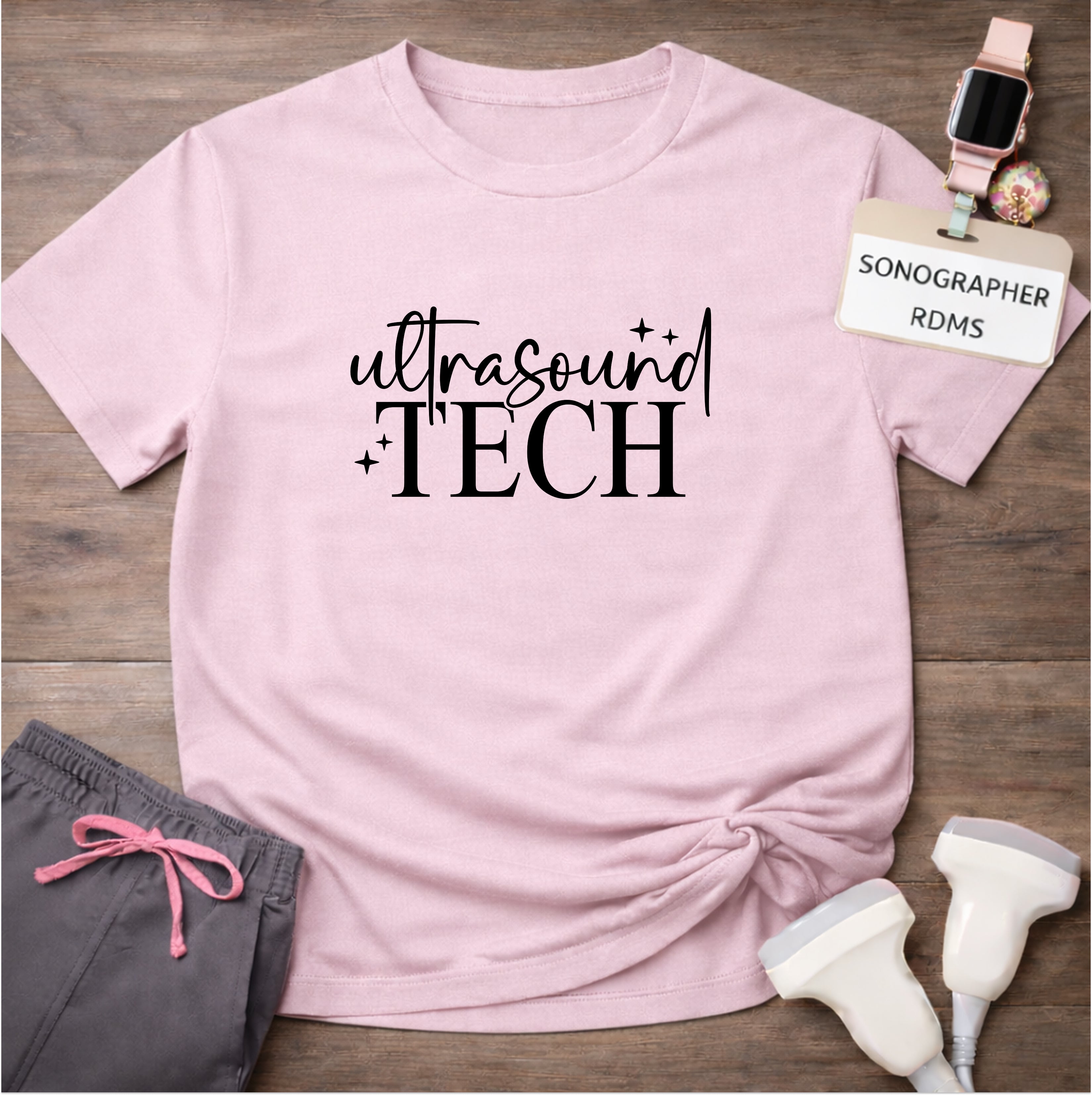 "Ultrasound Tech Sparkle" T-shirt