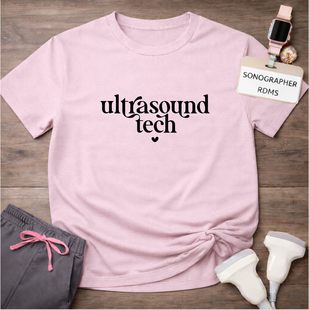 "Ultrasound Tech Heart" T-Shirt