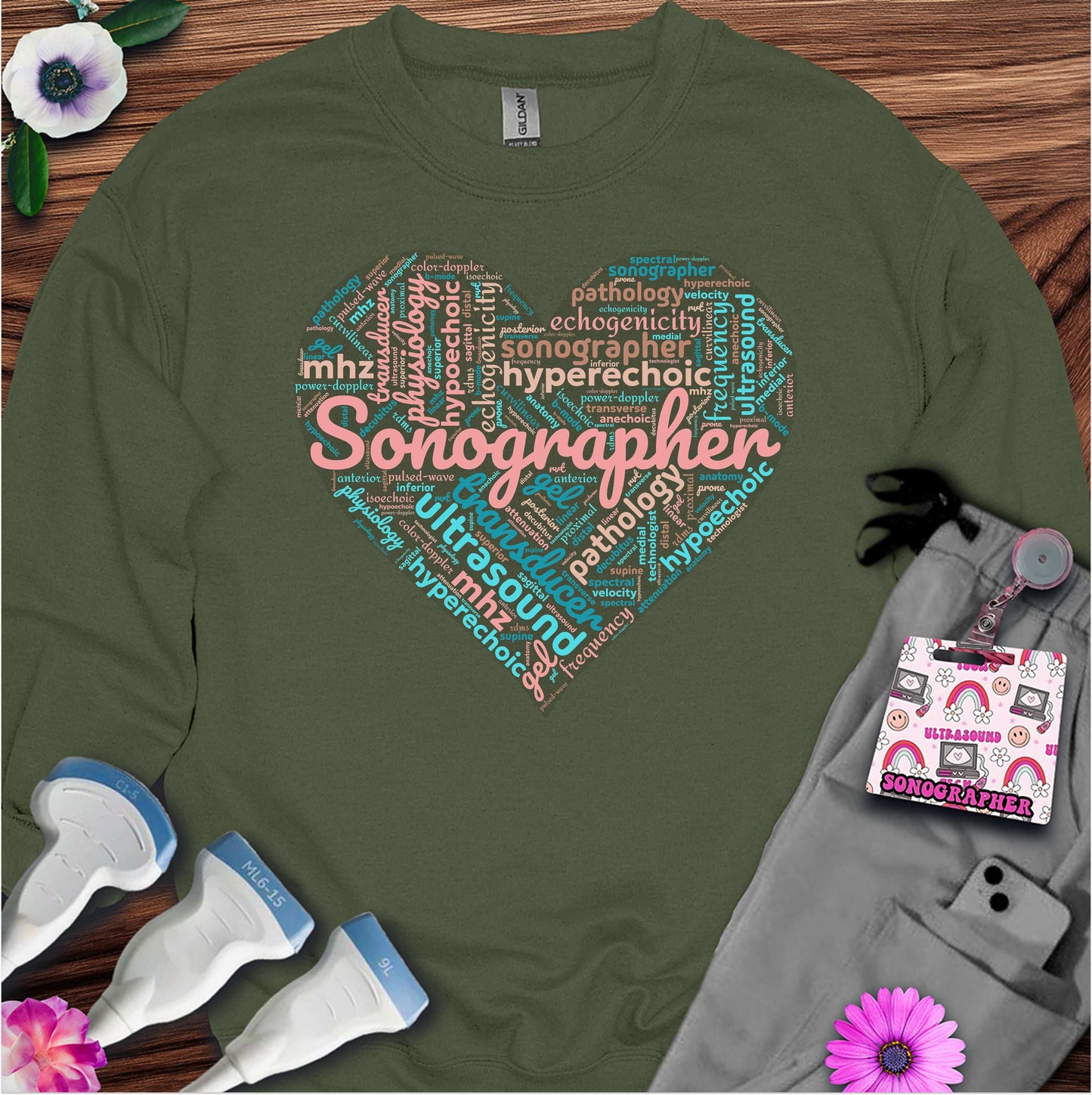 "Pastel Sonographer Heart" Sweatshirt