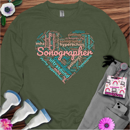 "Pastel Sonographer Heart" Sweatshirt