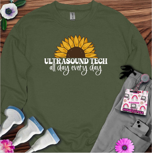 "Ultrasound Tech Sunflower" 🌻 Sweatshirt