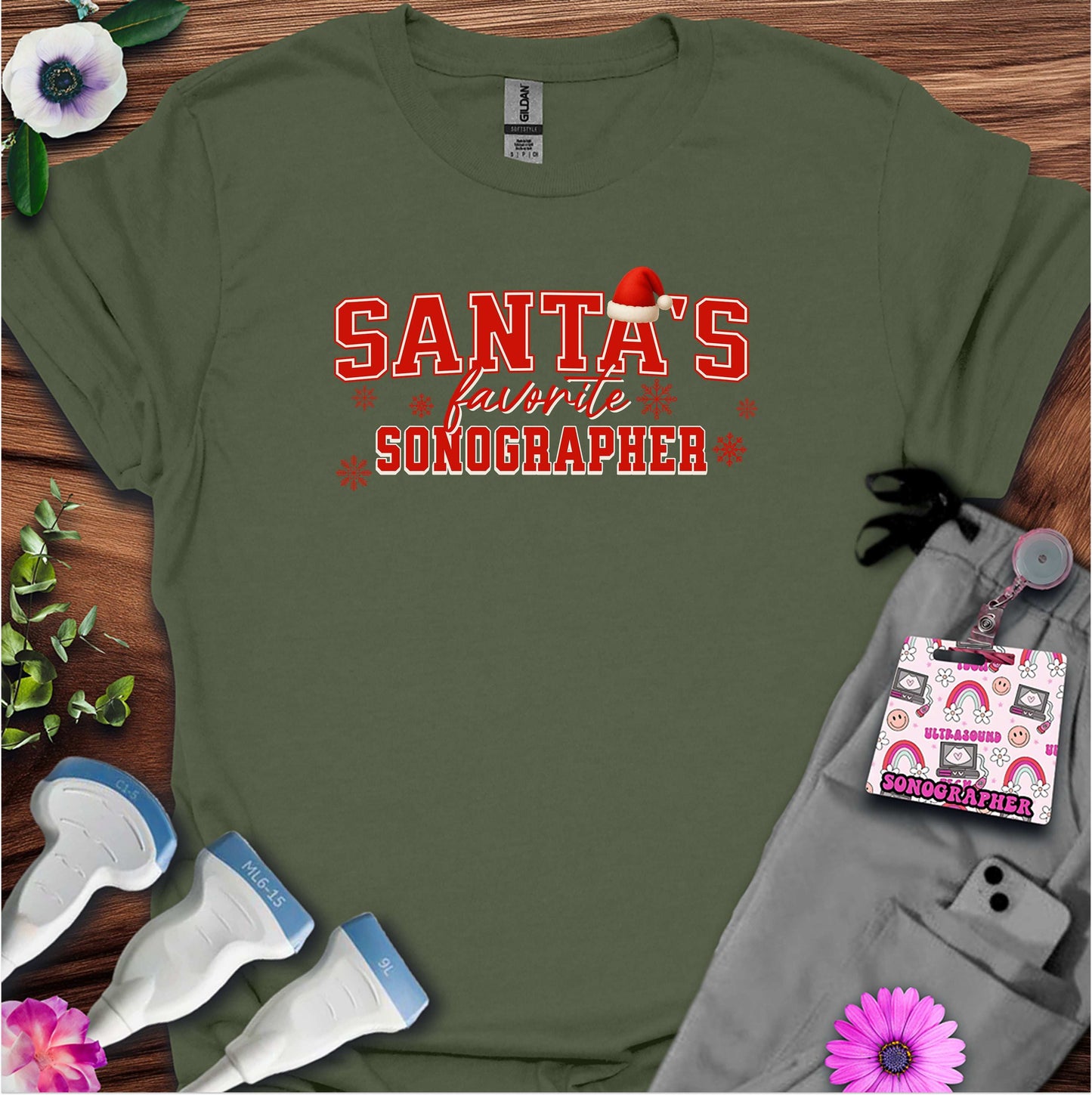 "Santa's Favorite Sonographer" T-shirt