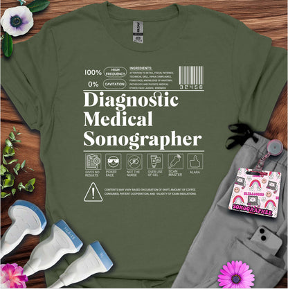 "Diagnostic Medical Sonographer Label" T-Shirt