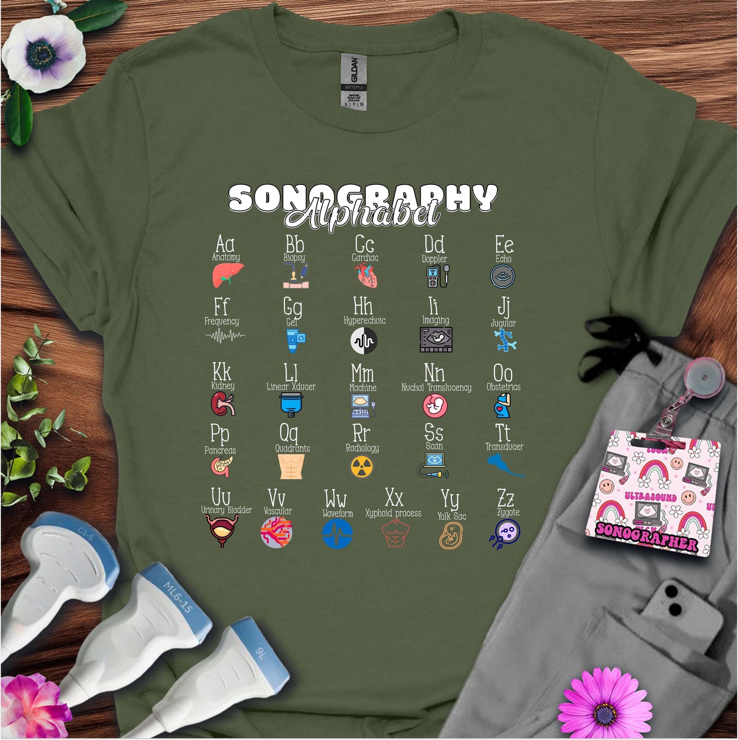"Sonography Alphabet" T-Shirt